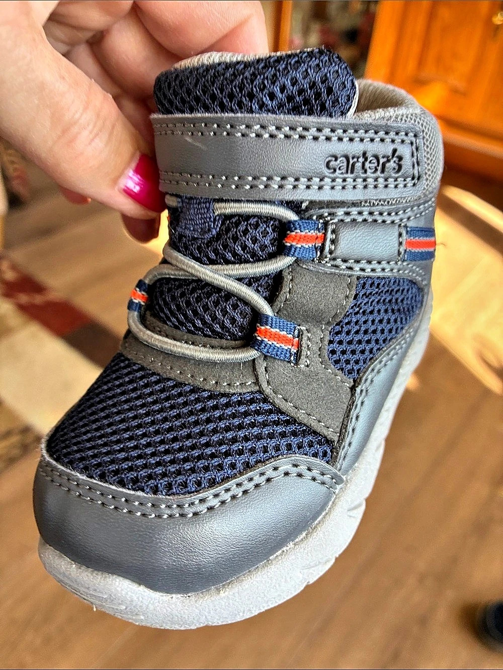 Carters Kids Blue & Gray Ankle Boots